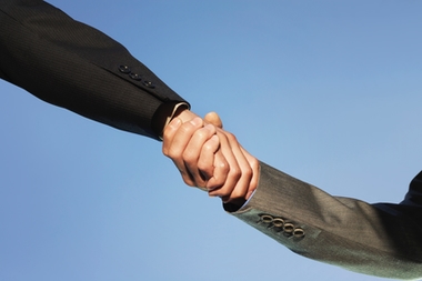 businesspeople shaking hands